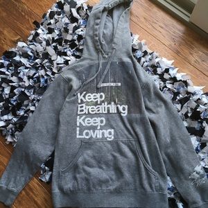 Keep breathing keep loving hoodie